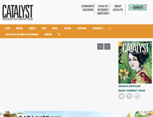 Tablet Screenshot of catalystmagazine.net
